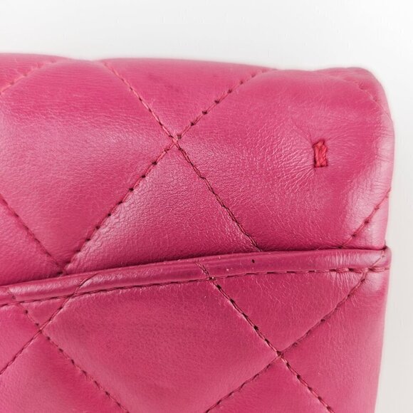 Chanel Lambskin Quilted Clutch with Chain Flap Pink - Picture 8 of 11